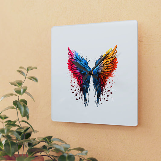 Colorful Butterfly Acrylic Wall Clock - Vibrant Home Decor for Nature Lovers