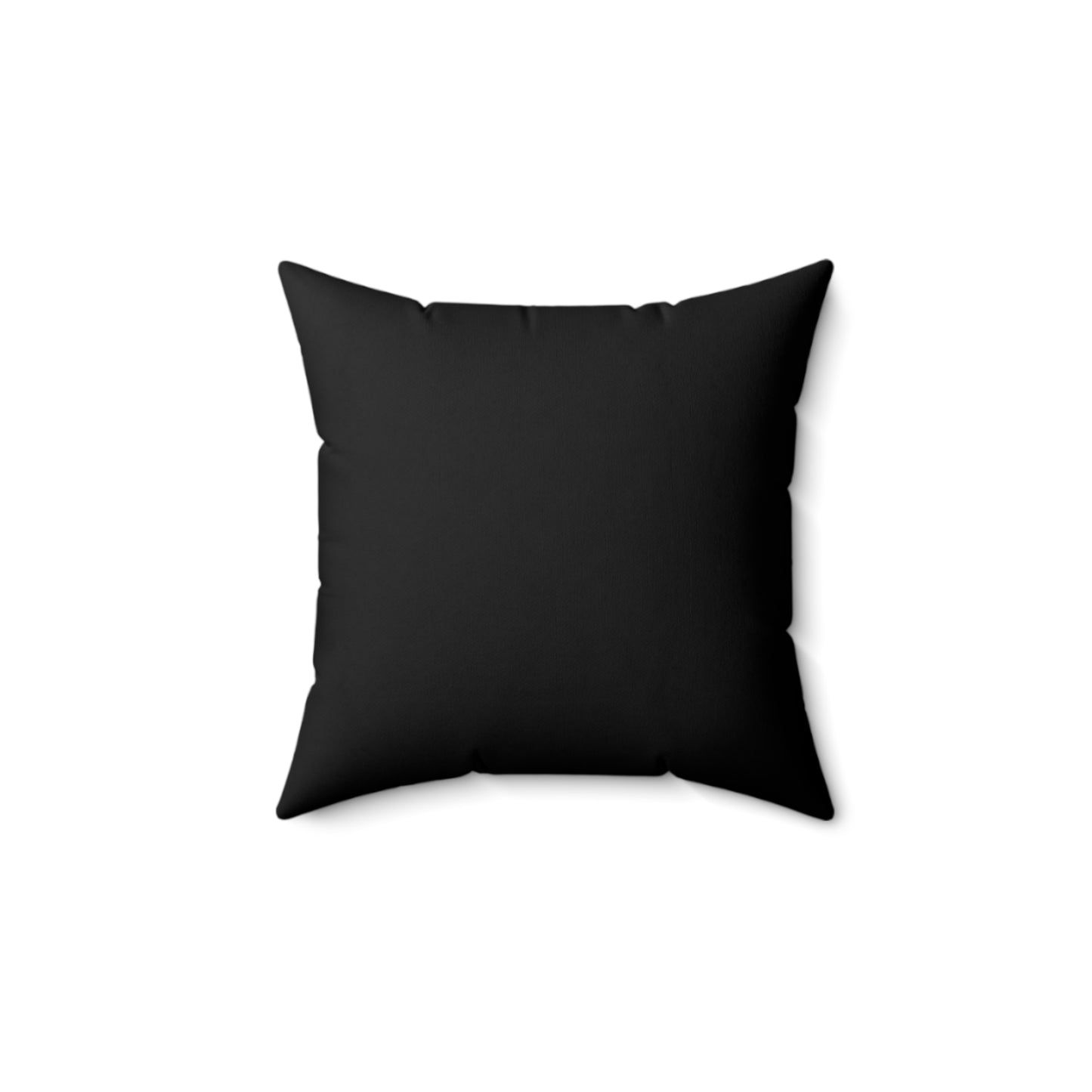 Personalized Black Spun Polyester Pillow - Custom Logo or Name Design