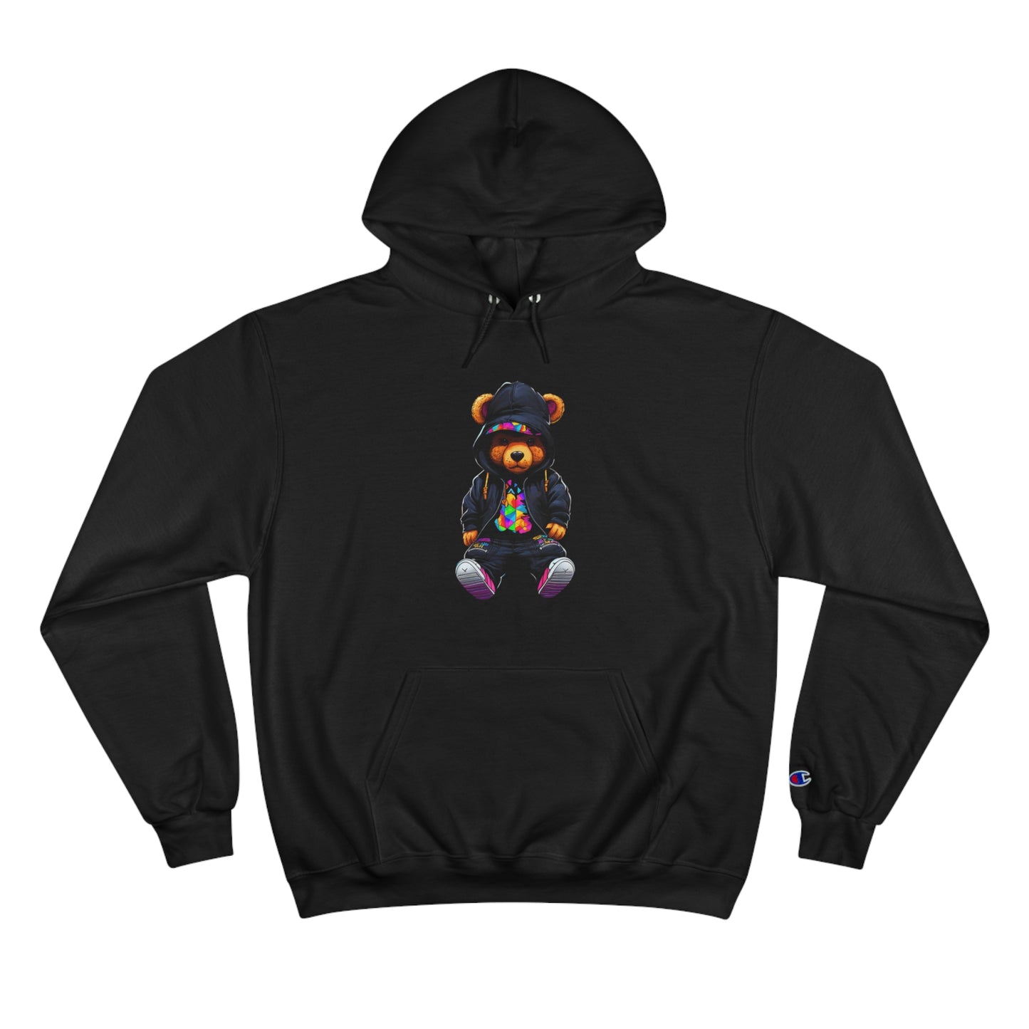 Cute Teddy Bear Champion Hoodie - Cozy Streetwear for Kids and Teens