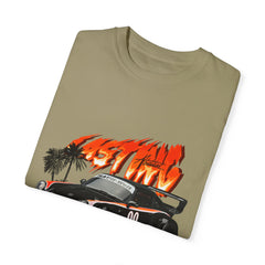 Retro Racing Unisex Garment-Dyed T-Shirt | Perfect for Car Enthusiasts