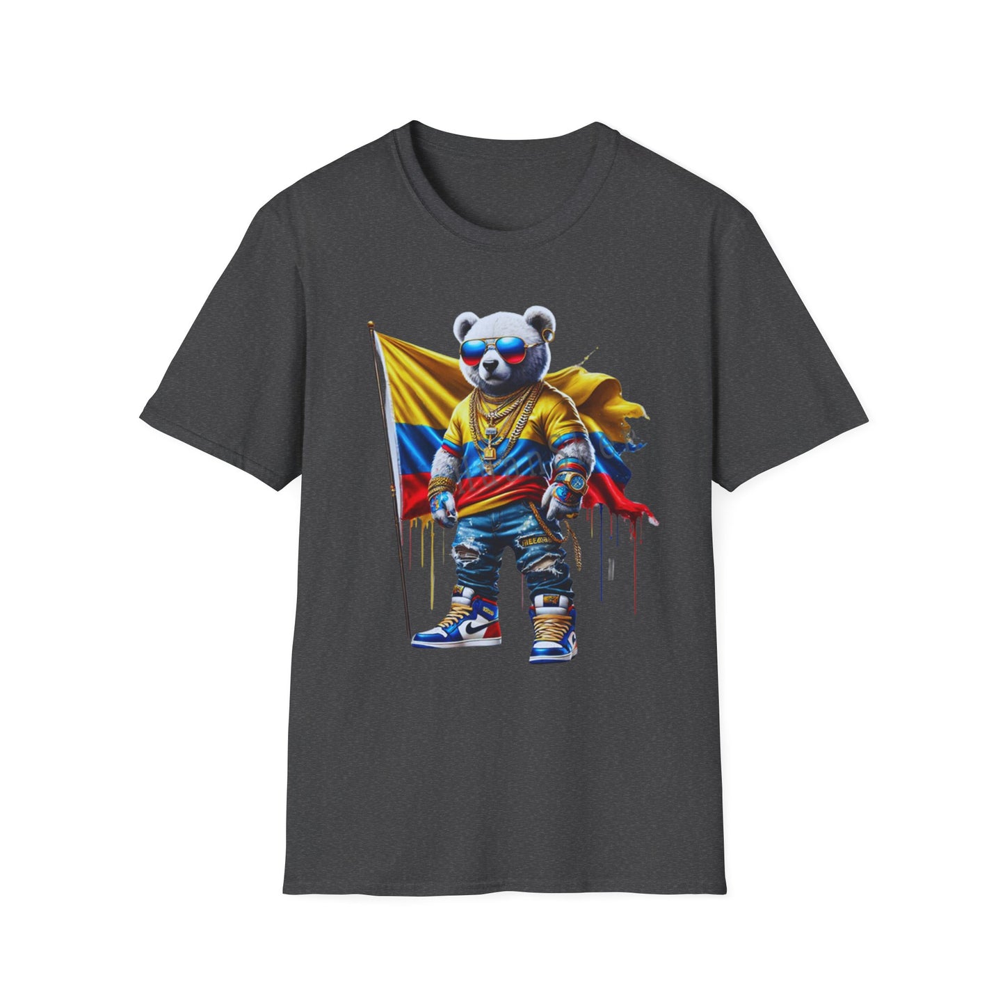 Colombian Panda Graphic T-Shirt - Unisex Softstyle Tee