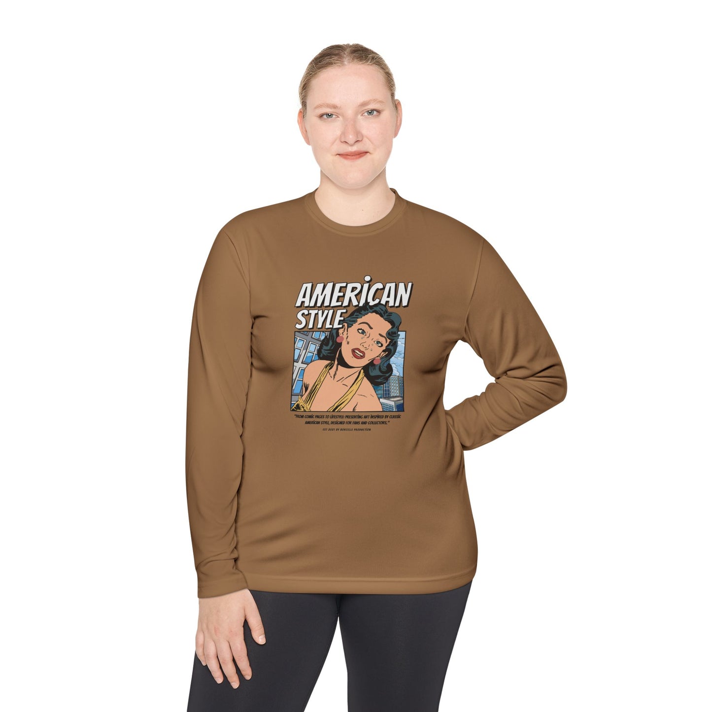 Vintage American Style Unisex Lightweight Long Sleeve Tee