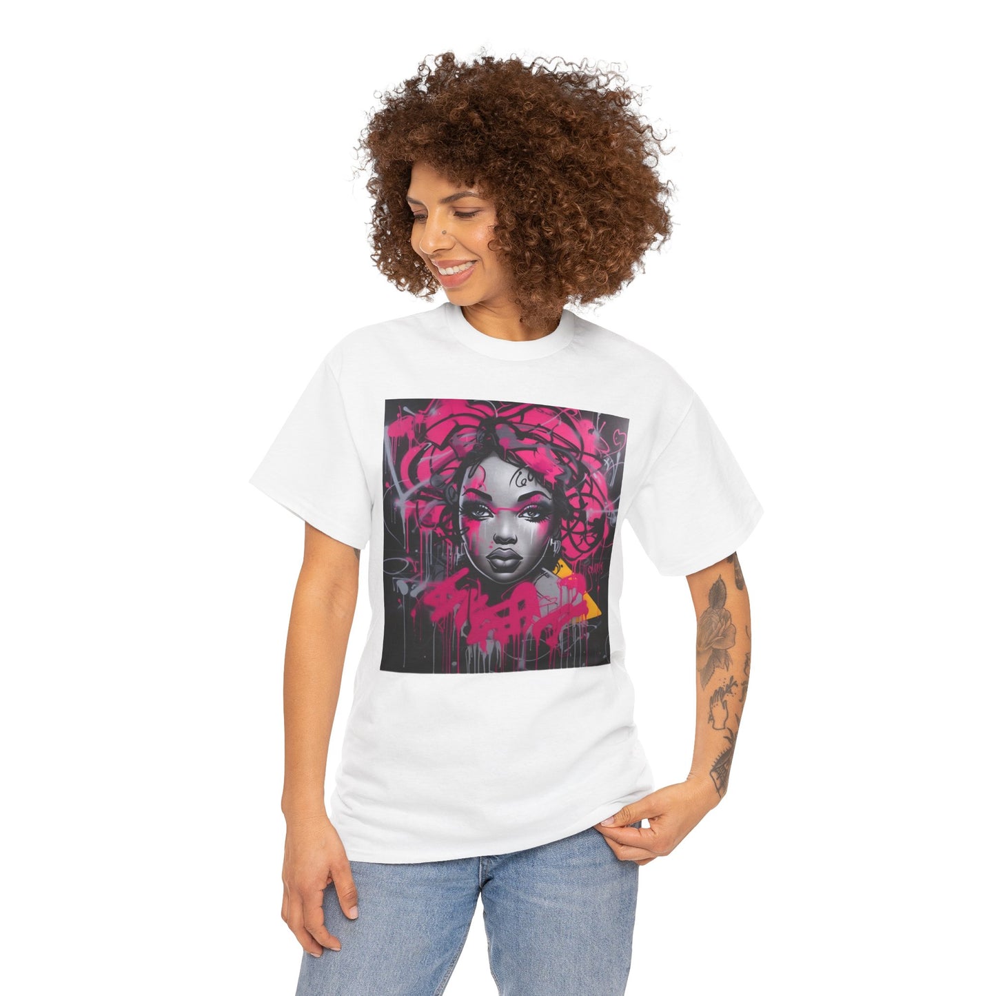 Graffiti Art Unisex Heavy Cotton Tee - Street Style T-Shirt