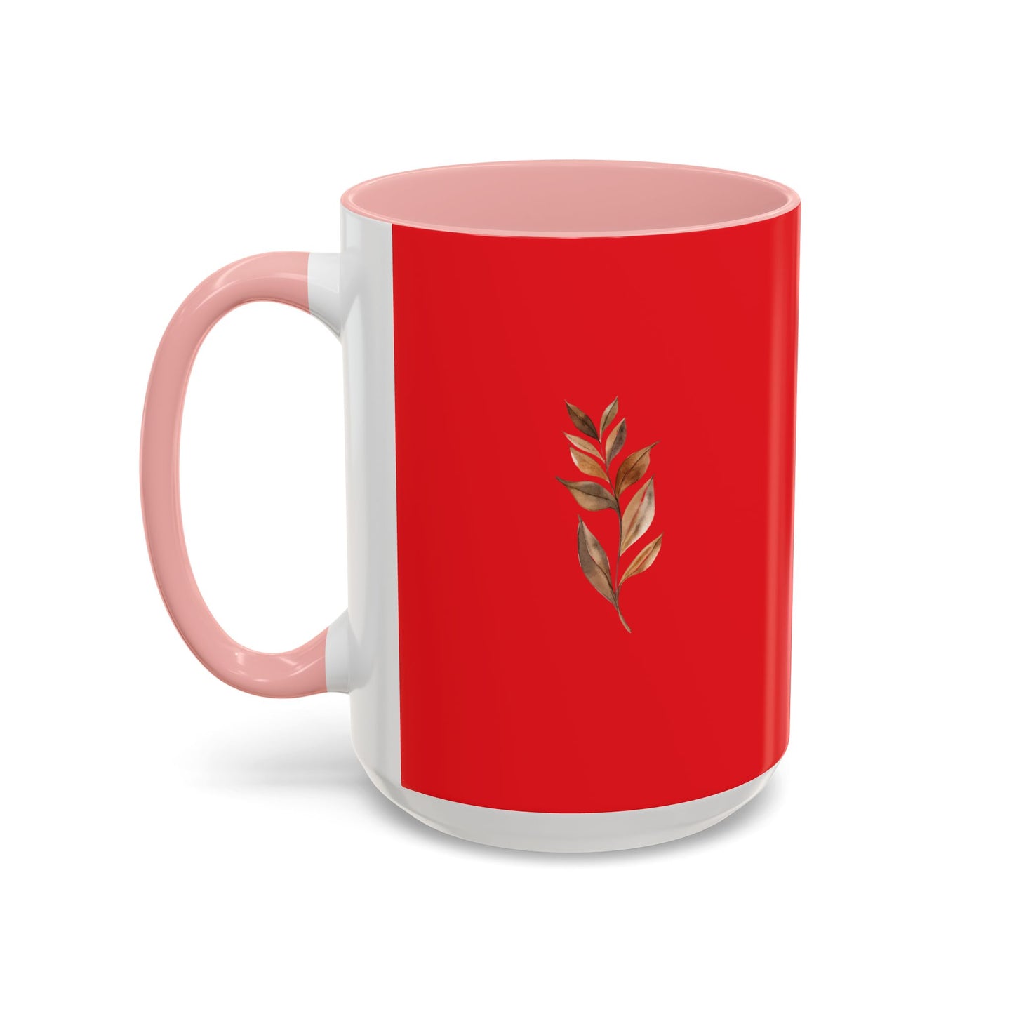 Vibrant Accent Coffee Mug with Leaf Design – Perfect for Home and Office