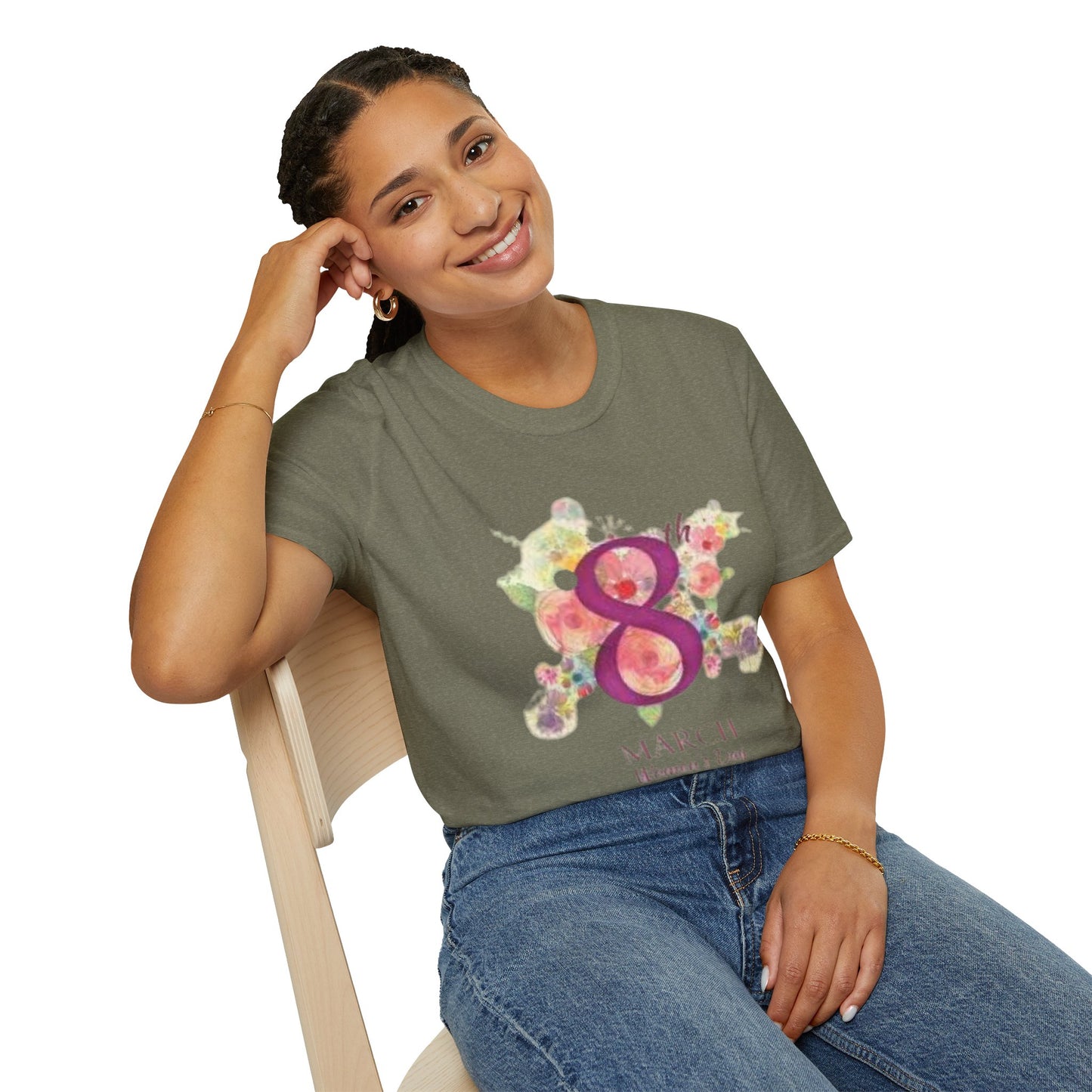 Women’s Day Floral T-Shirt - Celebrate 8th March with Style