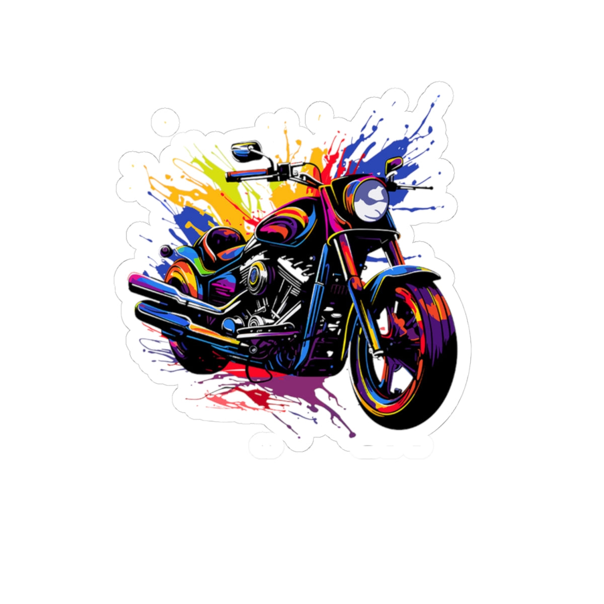 Vibrant Motorcycle Kiss-Cut Stickers | Perfect for Biker Enthusiasts