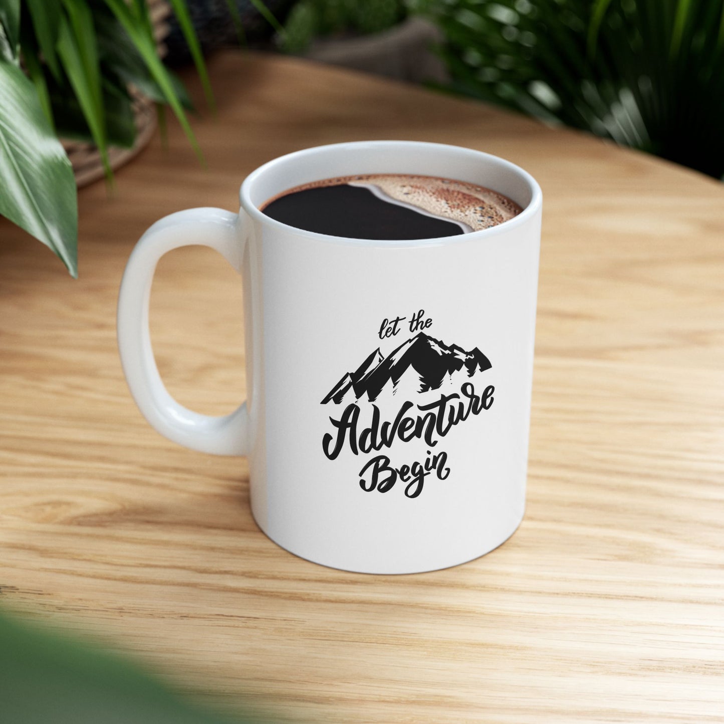 Adventure Awaits Ceramic Mug - Perfect for Coffee Lovers and Outdoor Enthusiasts