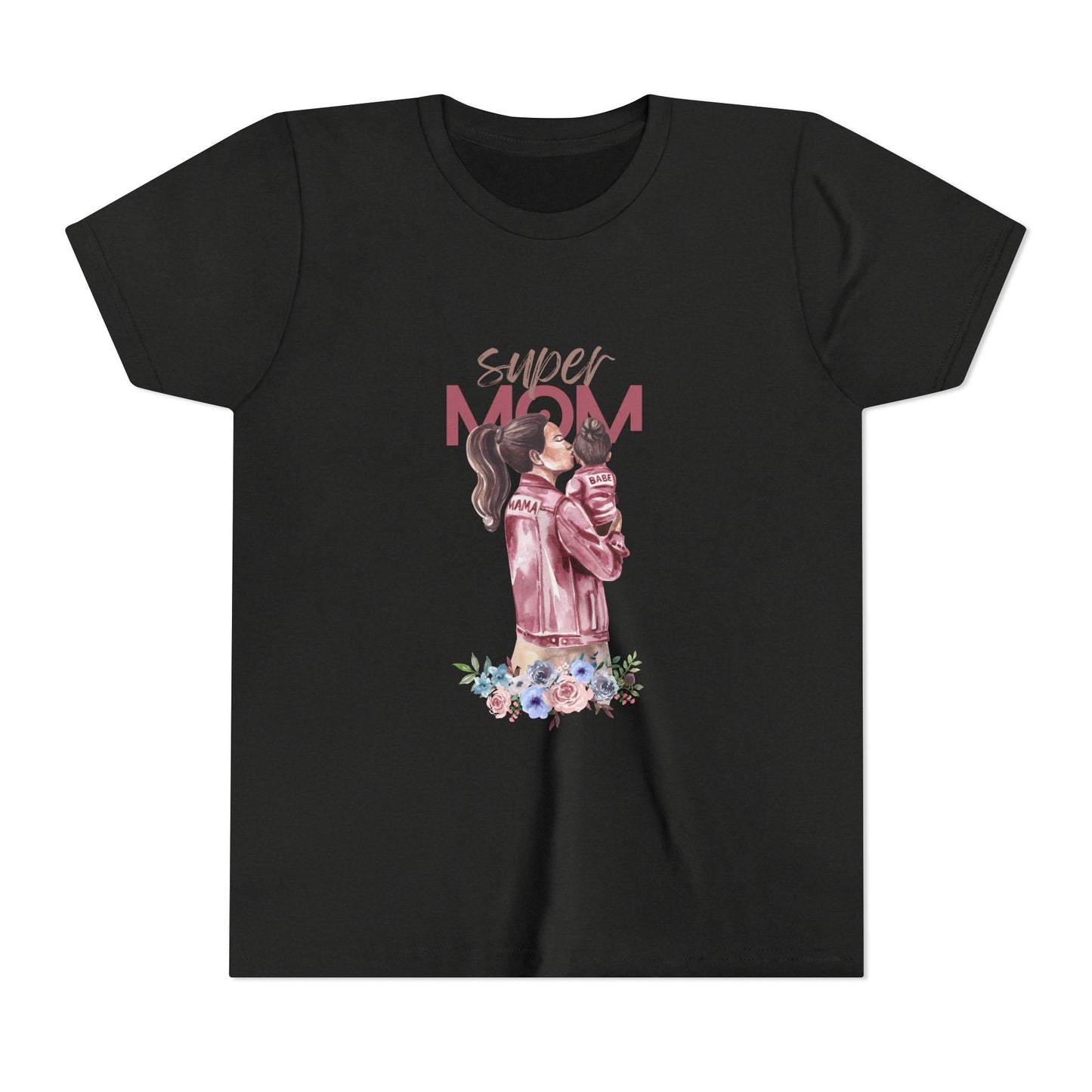 Super Mom Youth Short Sleeve Tee - Perfect Gift for Loving Moms