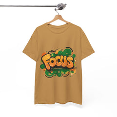 Focus Unisex Heavy Cotton Tee – Motivational Graphic Tee for Everyday Wear