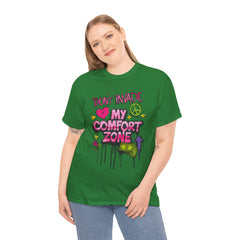 Don't Invade My Comfort Zone Unisex Heavy Cotton Tee - Fun and Edgy Graphic T-Shirt for Self-Expression