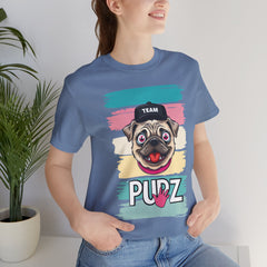 Funny Pug Team Tee - Unisex Short Sleeve Jersey T-Shirt