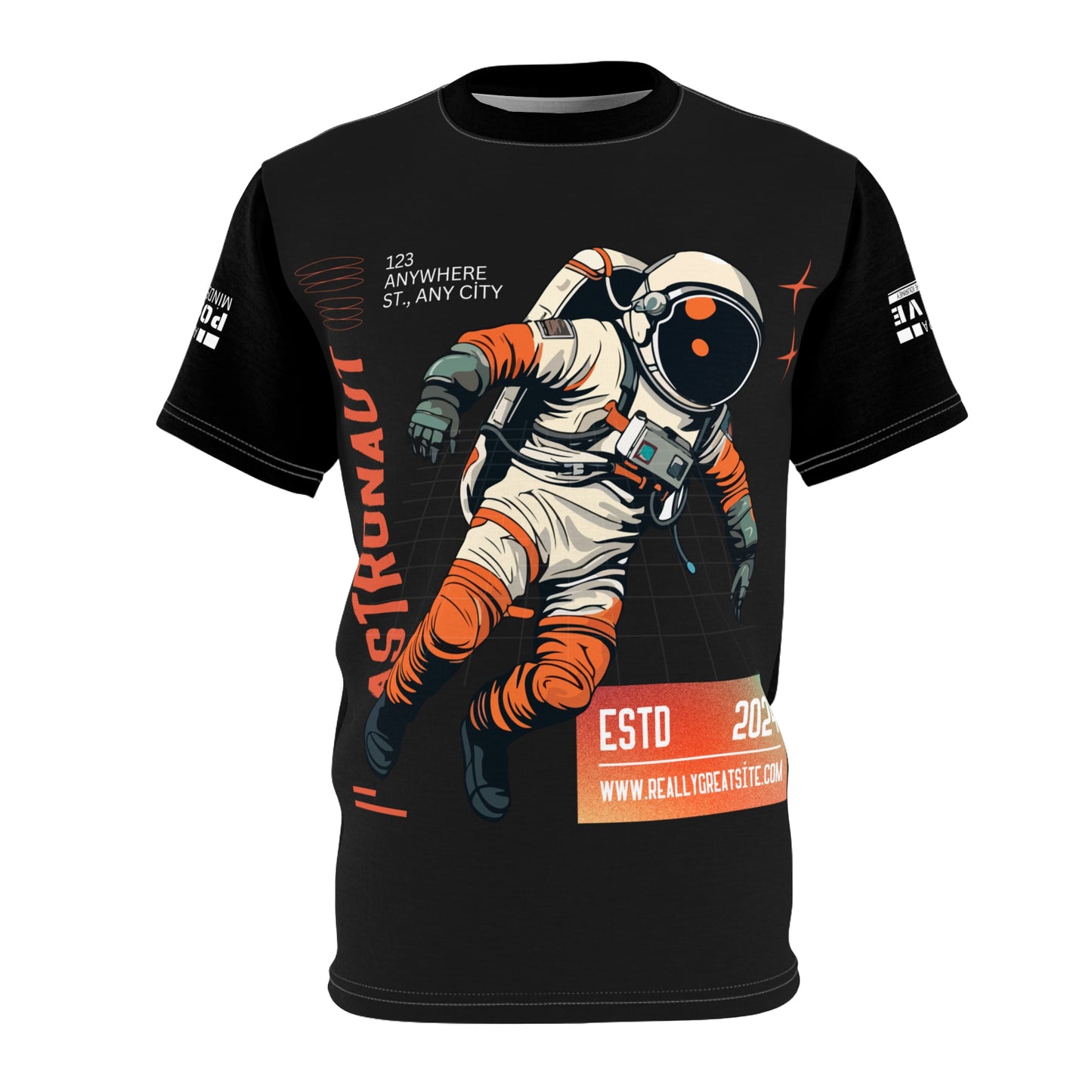 Astronaut Adventure Unisex Cut & Sew Tee - Space Exploration Design, Perfect for Sci-Fi Fans