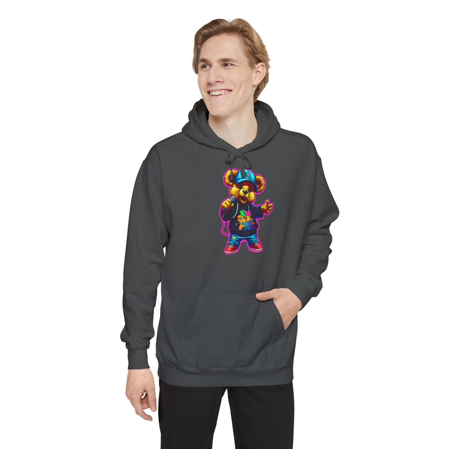 Colorful Bear Graphic Unisex Hoodie - Streetwear Style