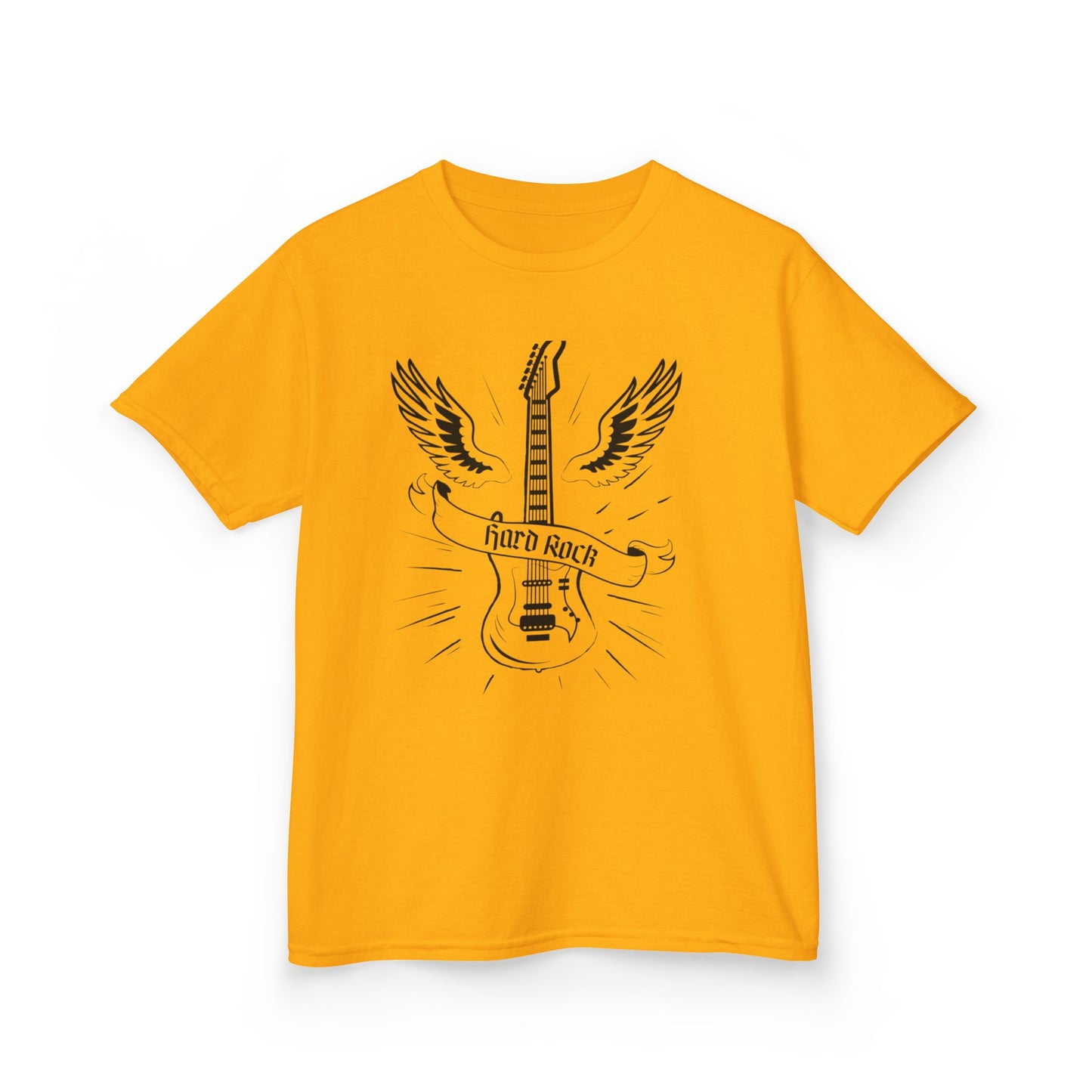 Kids Rock Guitar T-Shirt - Cool Heavy Cotton Tee for Young Music Lovers