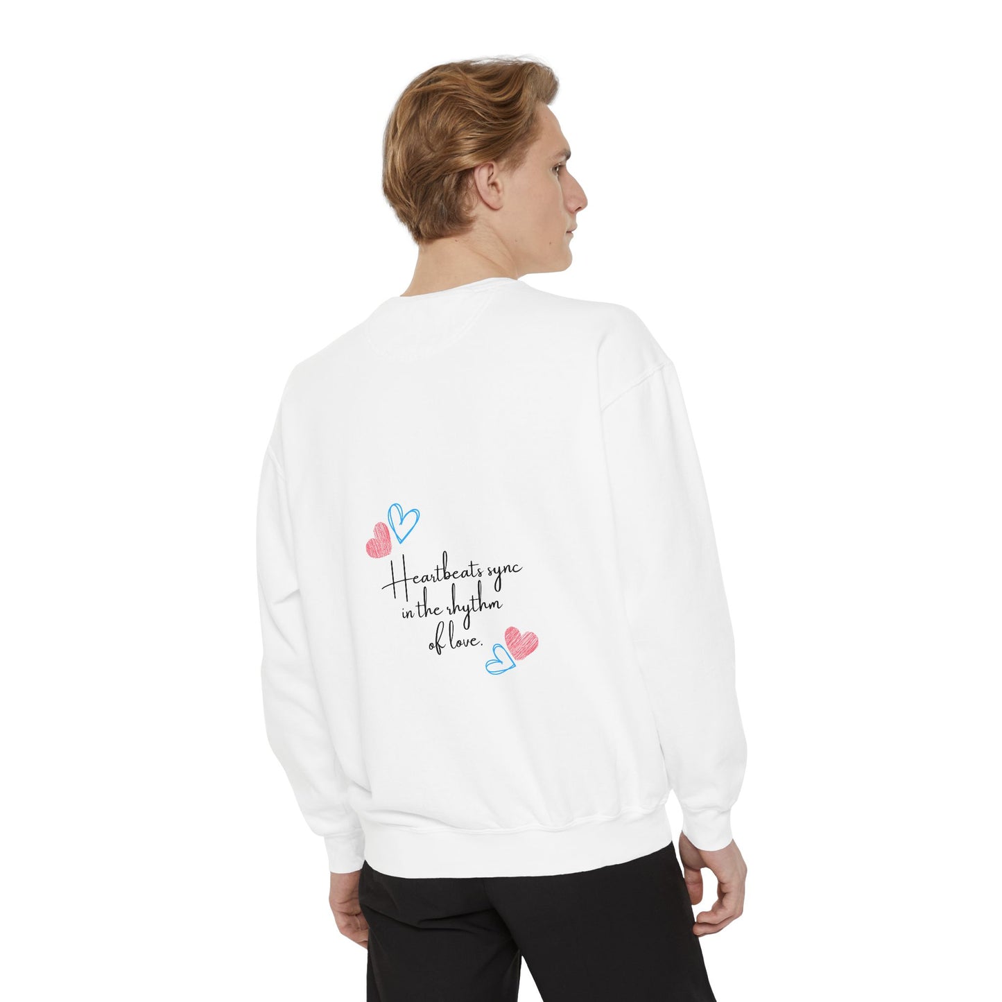 Heartfelt Love Sweatshirt - Unisex Garment-Dyed Sweatshirt for Comfort and Connection