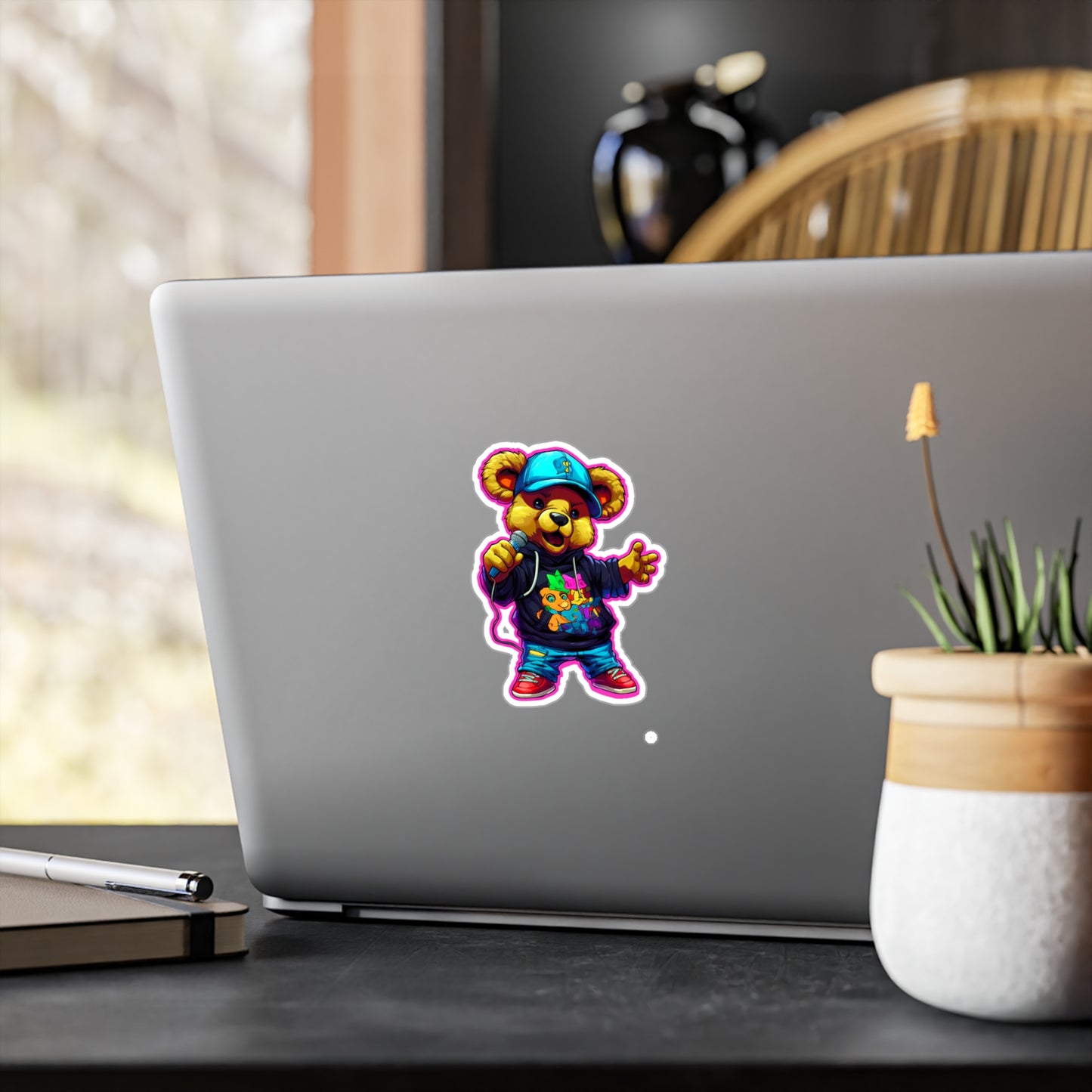 Cool Bear Music Vinyl Decal - Fun Stickers for Kids and Teens