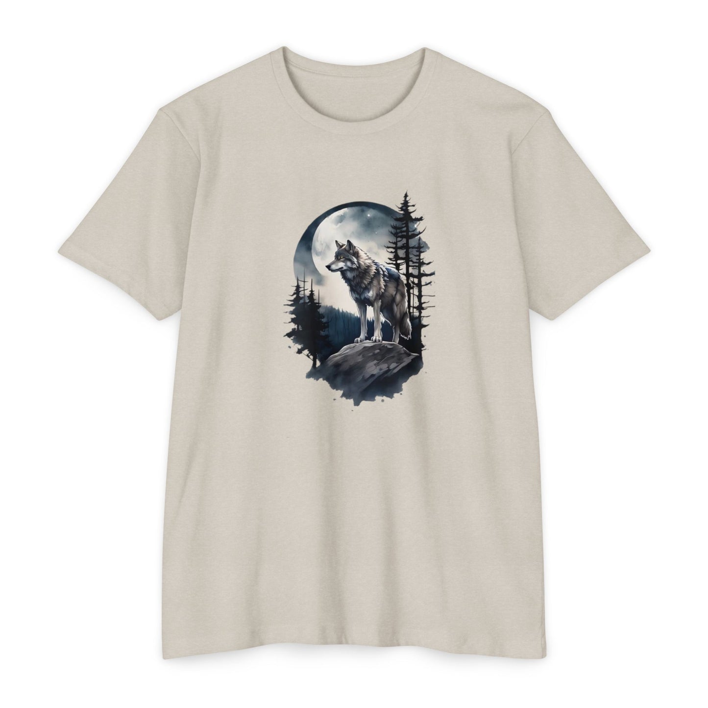 Wolf Howling Moon Unisex T-Shirt - Nature-Inspired Graphic Tee