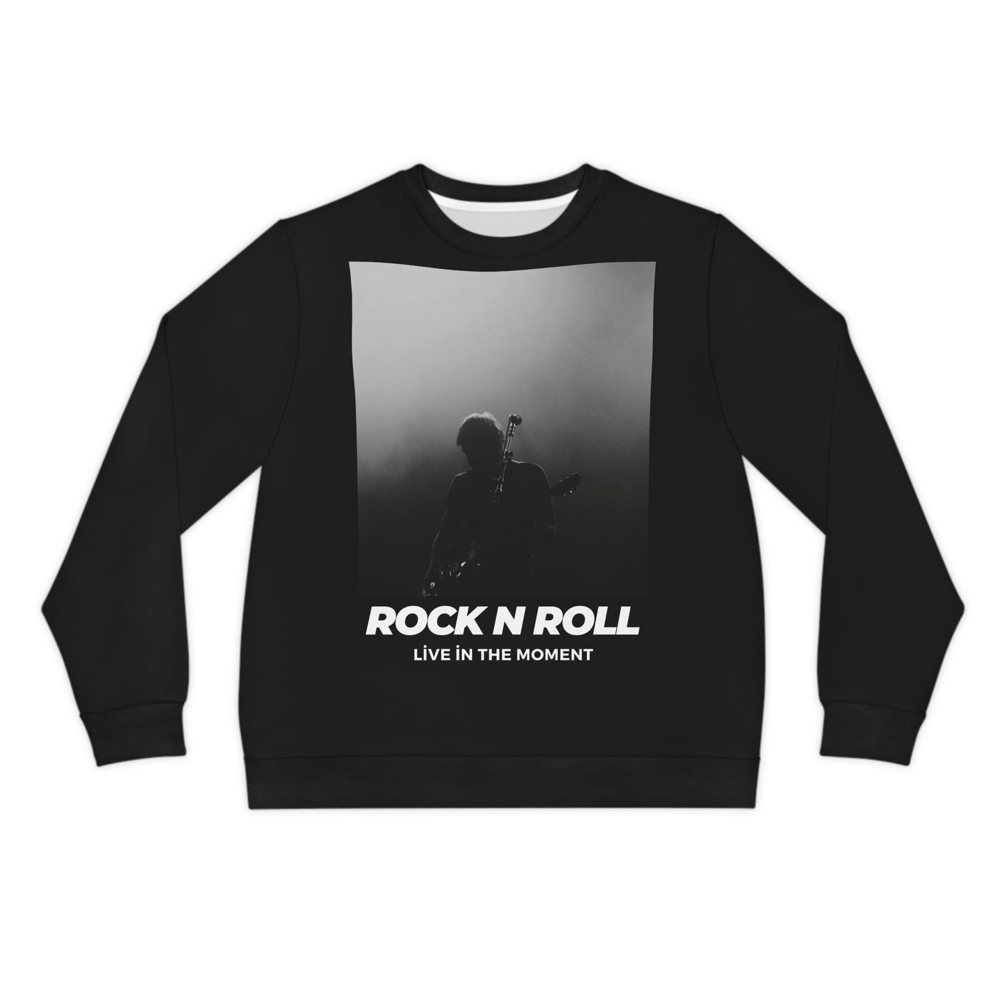 Rock N Roll Lightweight Sweatshirt - Live in the Moment - Perfect Gift for Music Lovers