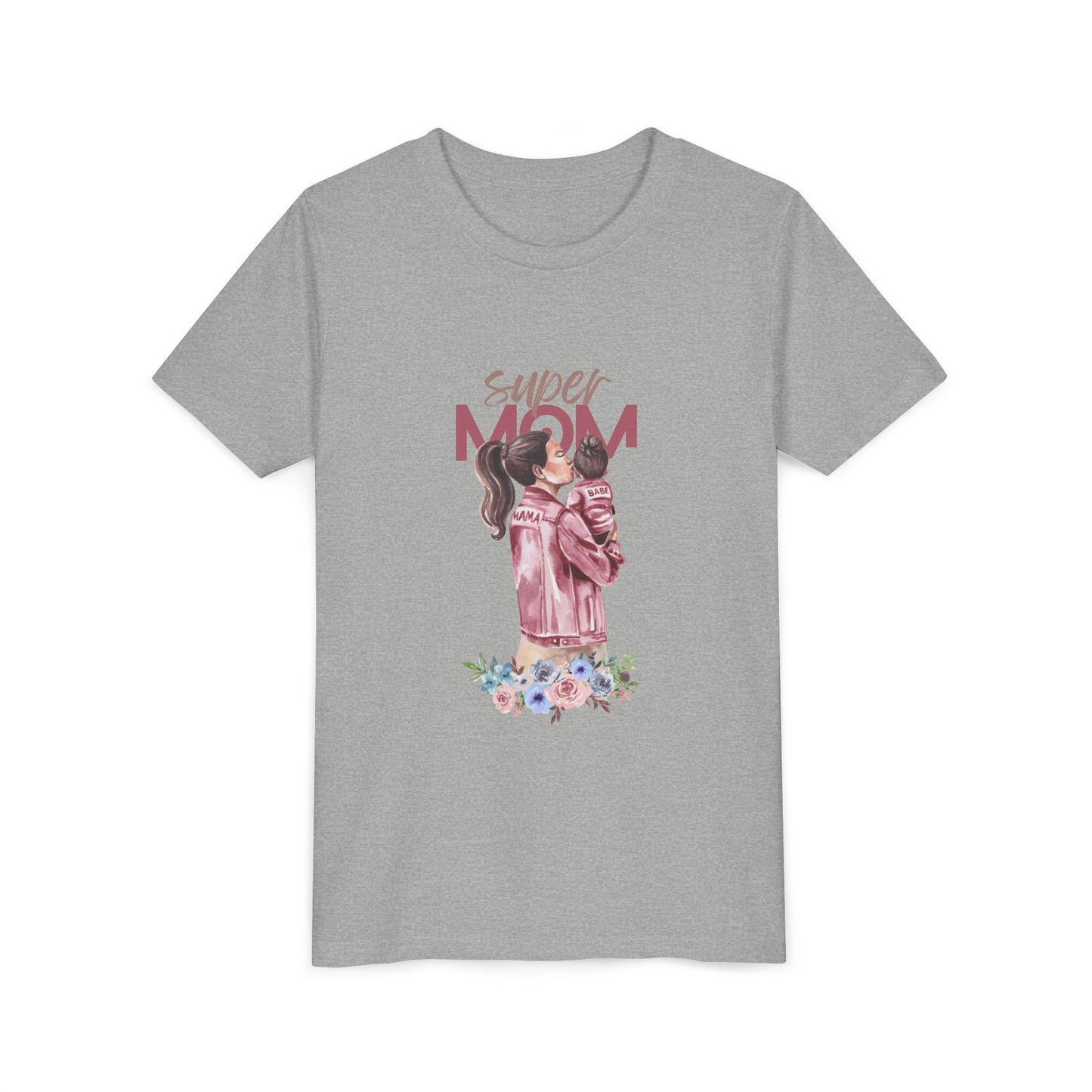 Super Mom Youth Short Sleeve Tee - Perfect Gift for Loving Moms