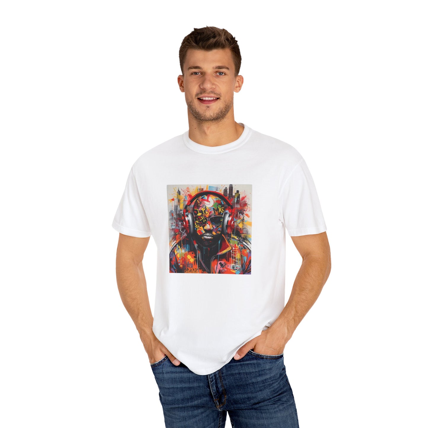 Vibrant Artistic Unisex T-Shirt - Music Vibes Graphic Tee