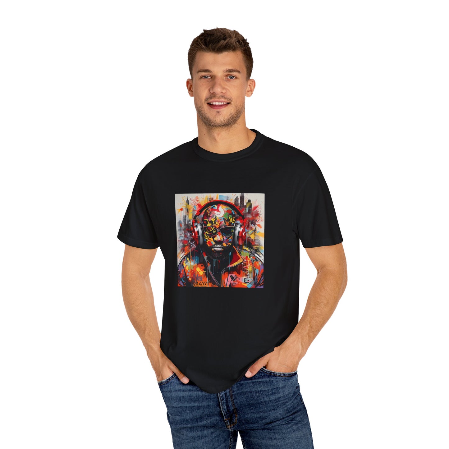 Vibrant Artistic Unisex T-Shirt - Music Vibes Graphic Tee