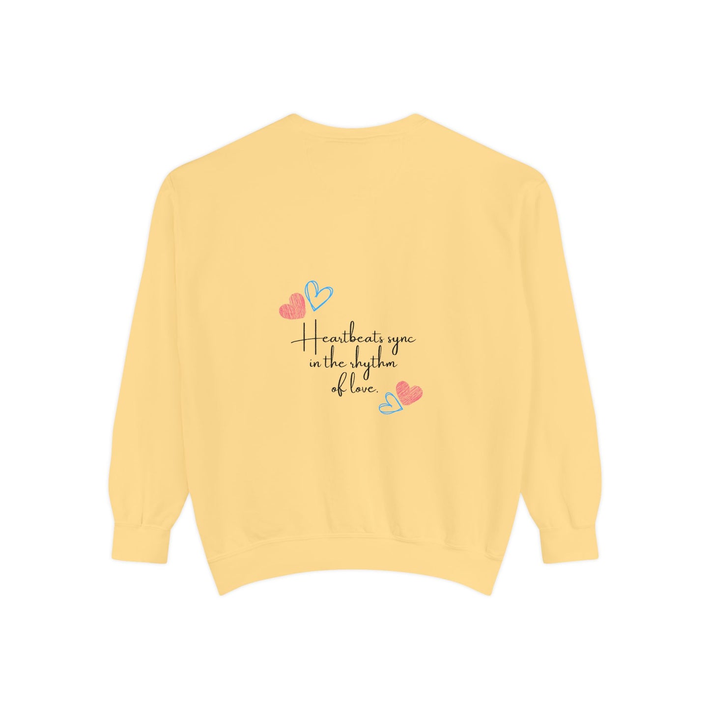 Heartfelt Love Sweatshirt - Unisex Garment-Dyed Sweatshirt for Comfort and Connection