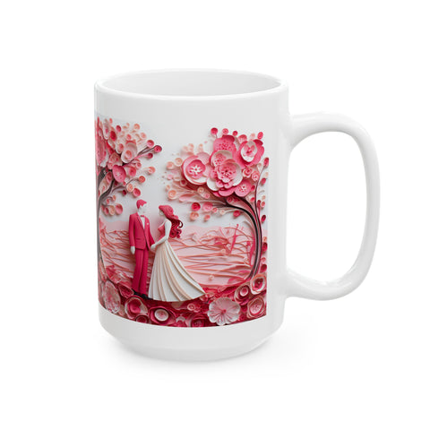 Floral Fantasy Ceramic Mug – 11oz & 15oz | Perfect Gift for Spring Celebrations