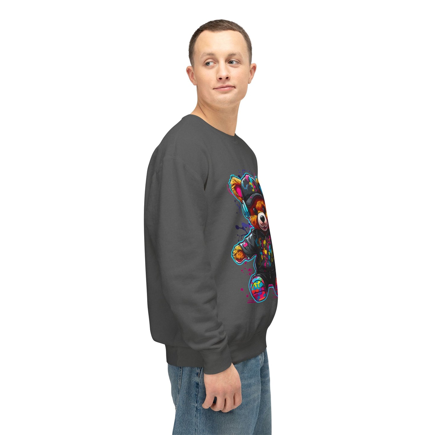 Colorful Bear Graphic Unisex Sweatshirt - Perfect for Casual Comfort