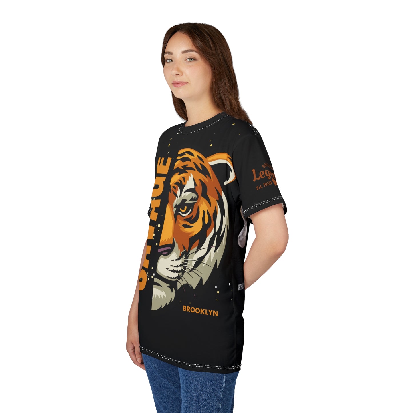 Savage Tiger Unisex Cut & Sew Tee - Bold Graphic T-Shirt for Wild Souls