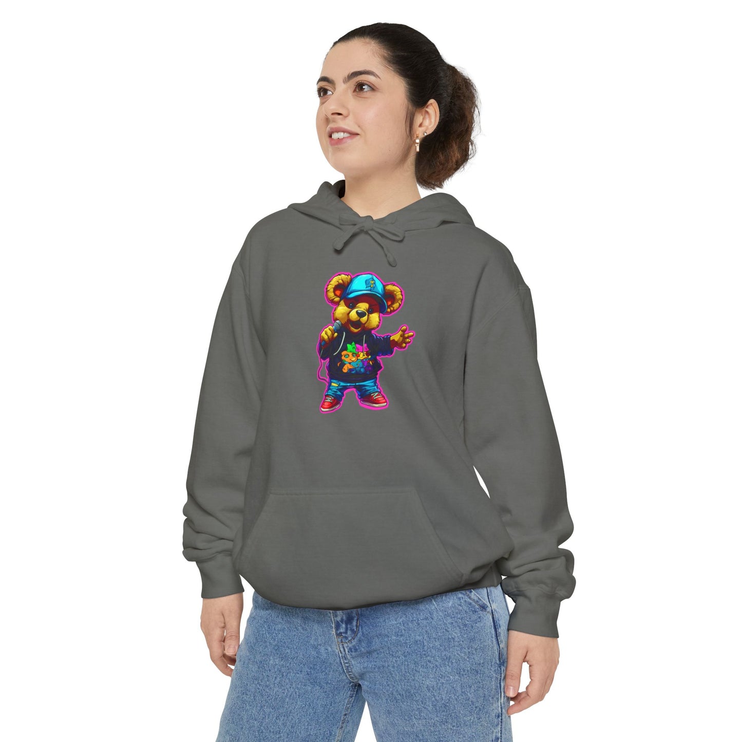 Colorful Bear Graphic Unisex Hoodie - Streetwear Style