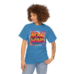 Love Wins Unisex Heavy Cotton Tee - Colorful Graphic Tee for Pride and Self-Expression