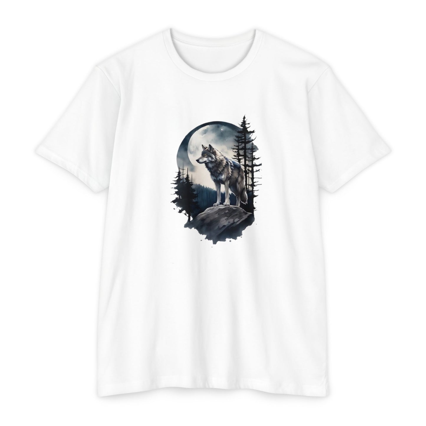 Wolf Howling Moon Unisex T-Shirt - Nature-Inspired Graphic Tee