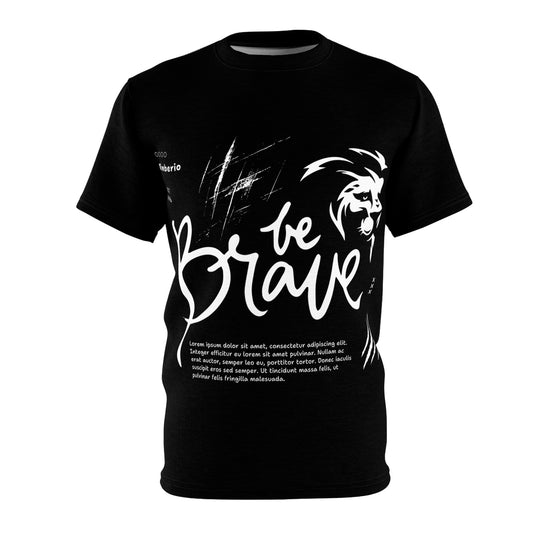 Inspirational Lion Graphic Unisex Tee - 'Be Brave'