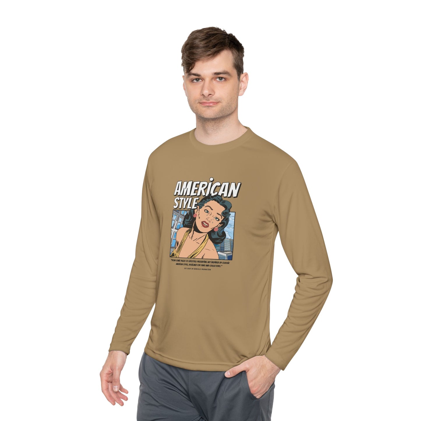 Vintage American Style Unisex Lightweight Long Sleeve Tee