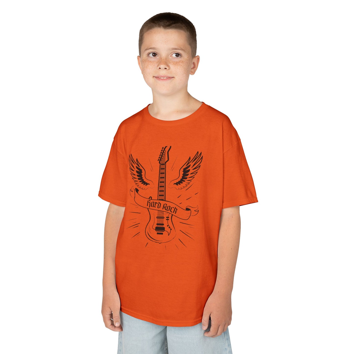 Kids Rock Guitar T-Shirt - Cool Heavy Cotton Tee for Young Music Lovers