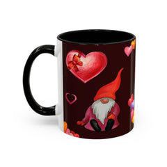 Valentine's Gnome Coffee Mug - Cute 11oz & 15oz Accent Mug with Hearts