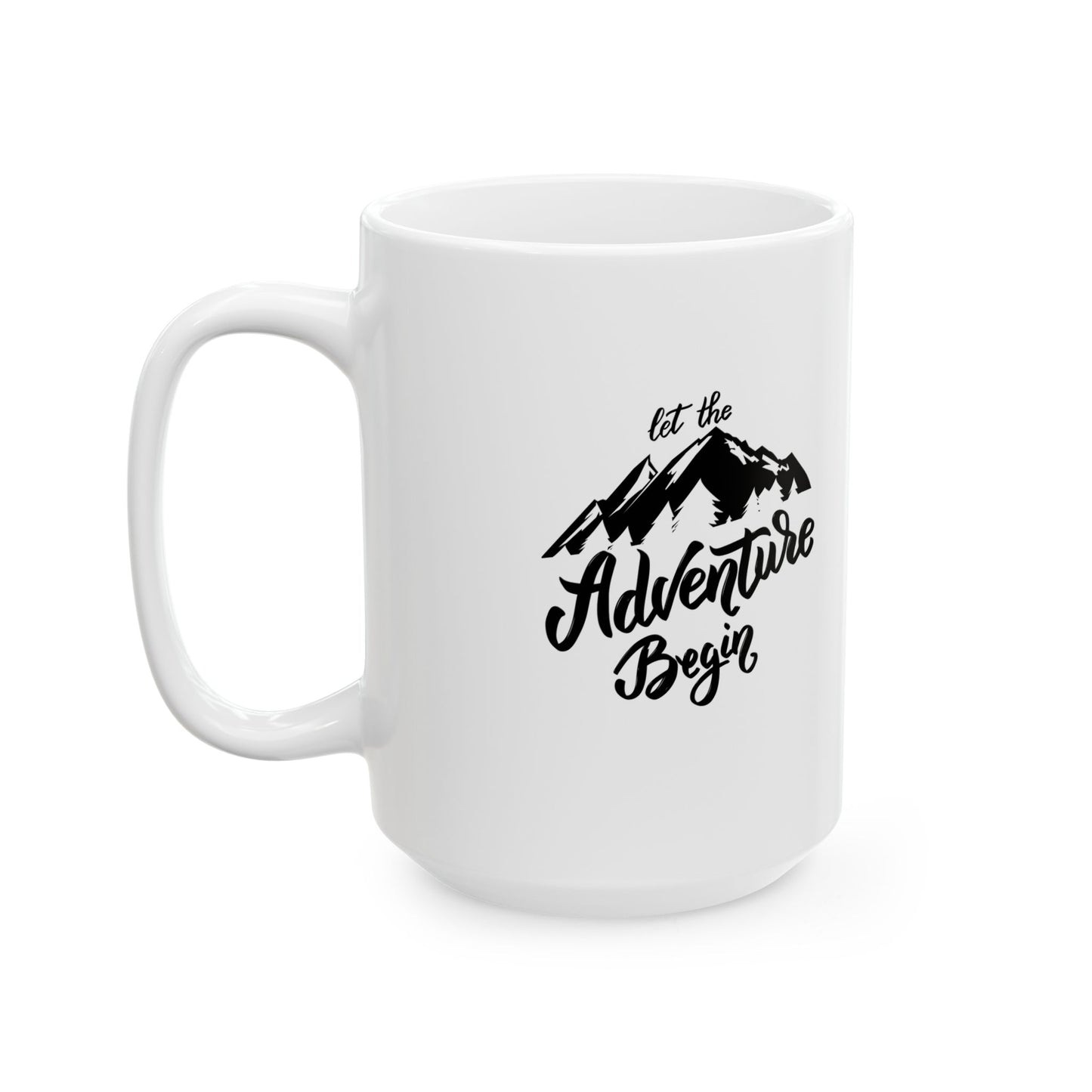 Adventure Awaits Ceramic Mug - Perfect for Coffee Lovers and Outdoor Enthusiasts