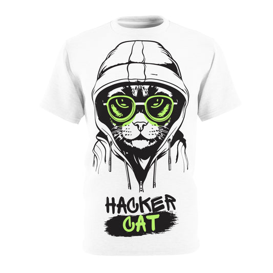 Cool Hacker Cat Unisex Tee - Fun Graphic T-Shirt for Cat Lovers