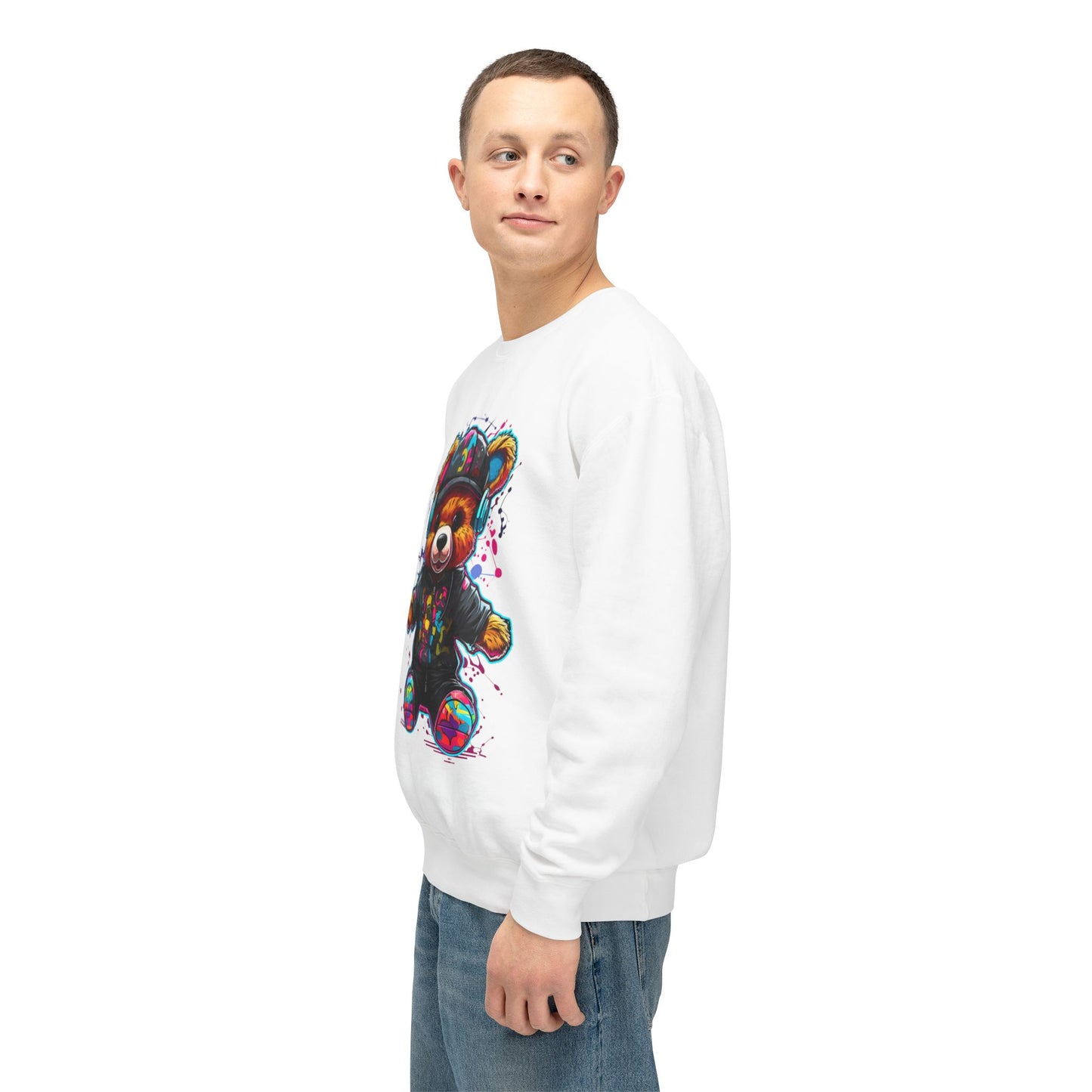 Colorful Bear Graphic Unisex Sweatshirt - Perfect for Casual Comfort