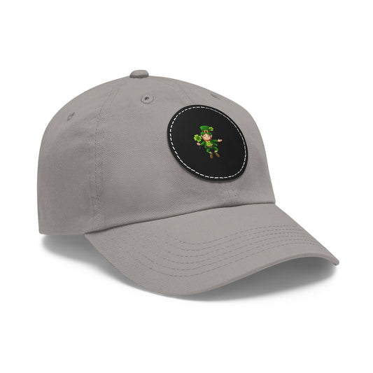 Lucky Leprechaun Dad Hat with Leather Patch