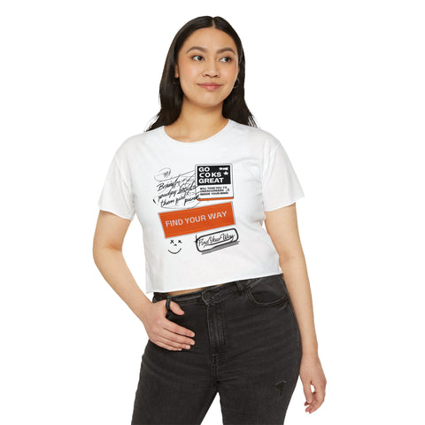 Women’s Festival Crop Top - Find Your Way Graphic Tee