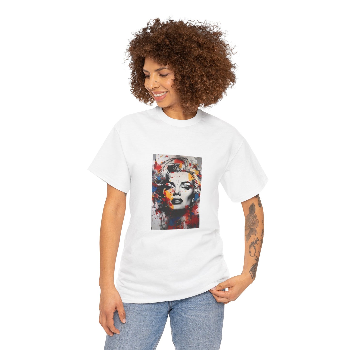 Artistic Marilyn Monroe Unisex Heavy Cotton Tee