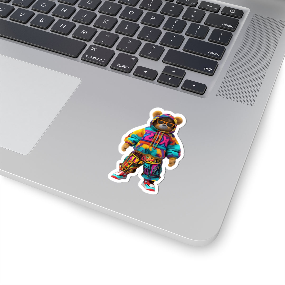 Cool Bear Streetwear Kiss-Cut Stickers - Vibrant Hip-Hop Vibe for Trendsetters