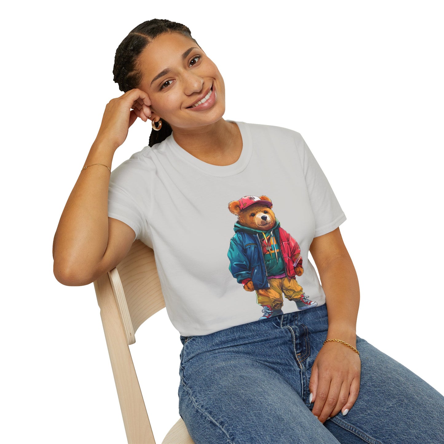 Vintage Vibe Bear Graphic Unisex Softstyle T-Shirt