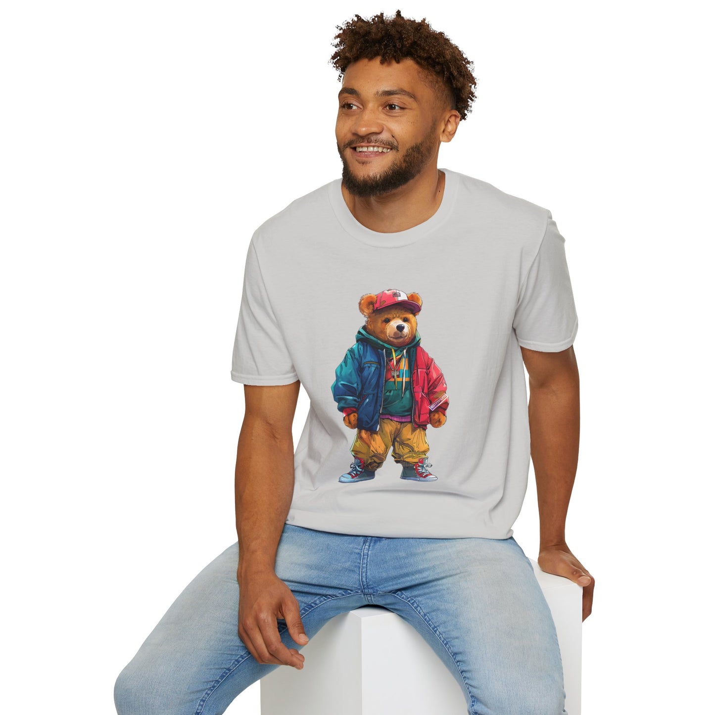 Vintage Vibe Bear Graphic Unisex Softstyle T-Shirt