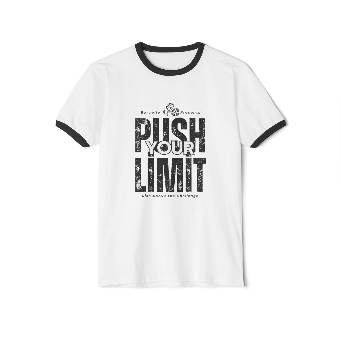 Motivational Ringer T-Shirt - "Push Your Limit" for Fitness Enthusiasts