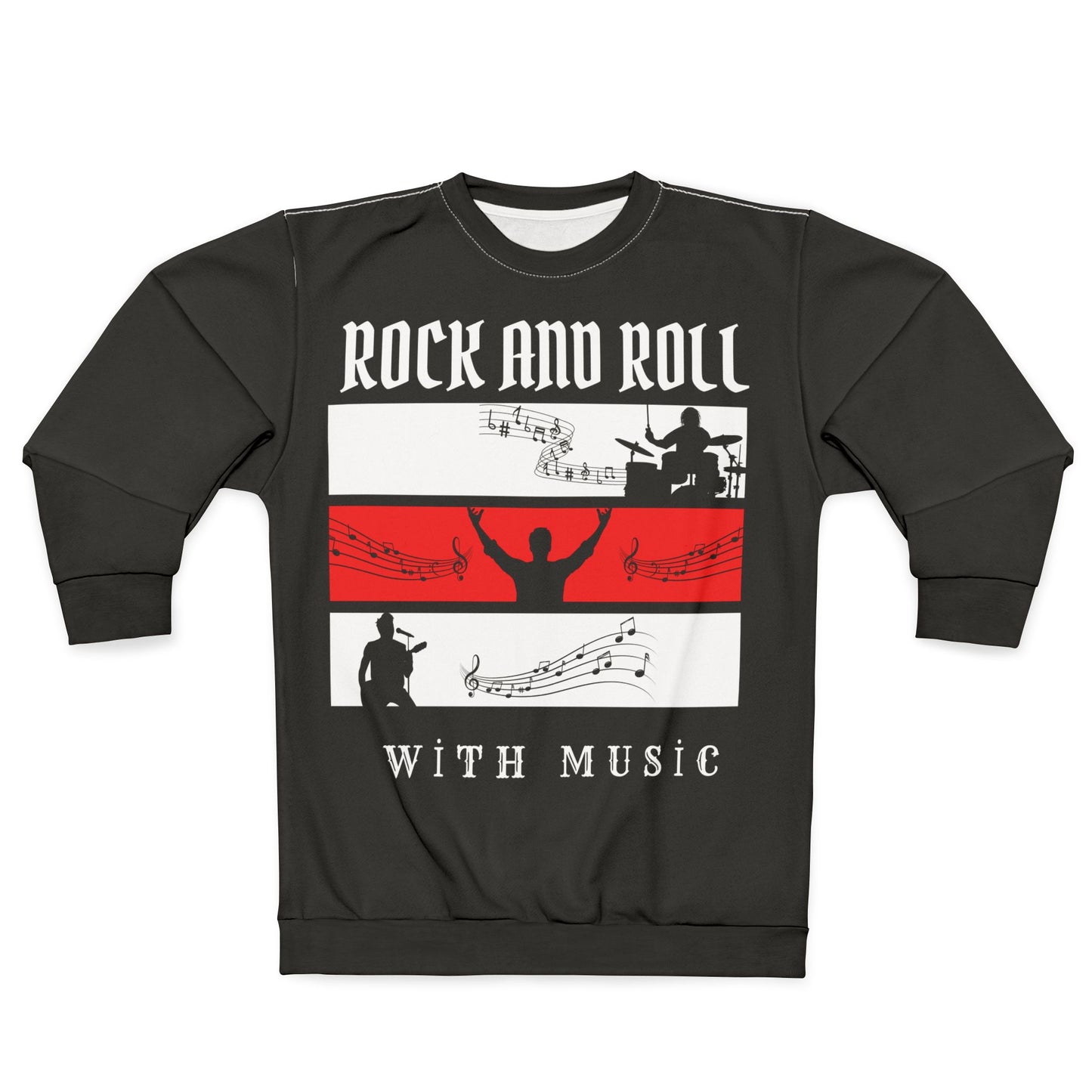 Rock and Roll Music Unisex Sweatshirt - Stylishly Celebrate Your Love for Music