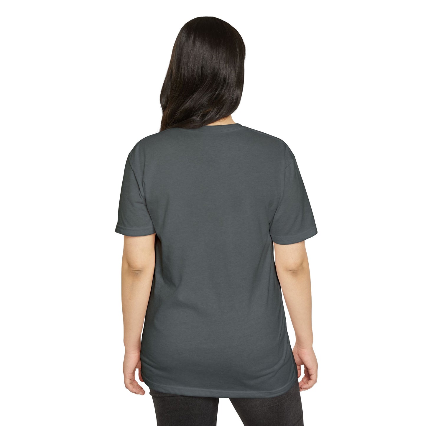 Nature-Inspired Unisex CVC Jersey T-Shirt with Mountain Design