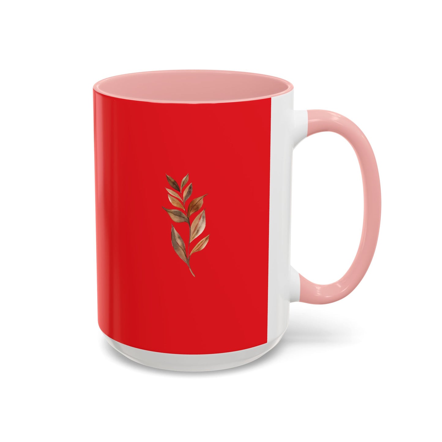 Vibrant Accent Coffee Mug with Leaf Design – Perfect for Home and Office