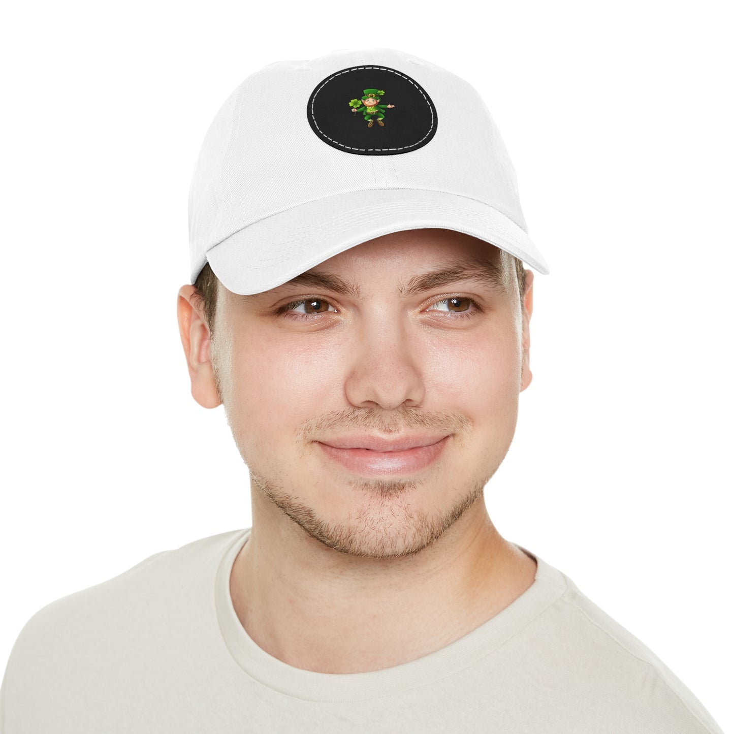 Lucky Leprechaun Dad Hat with Leather Patch